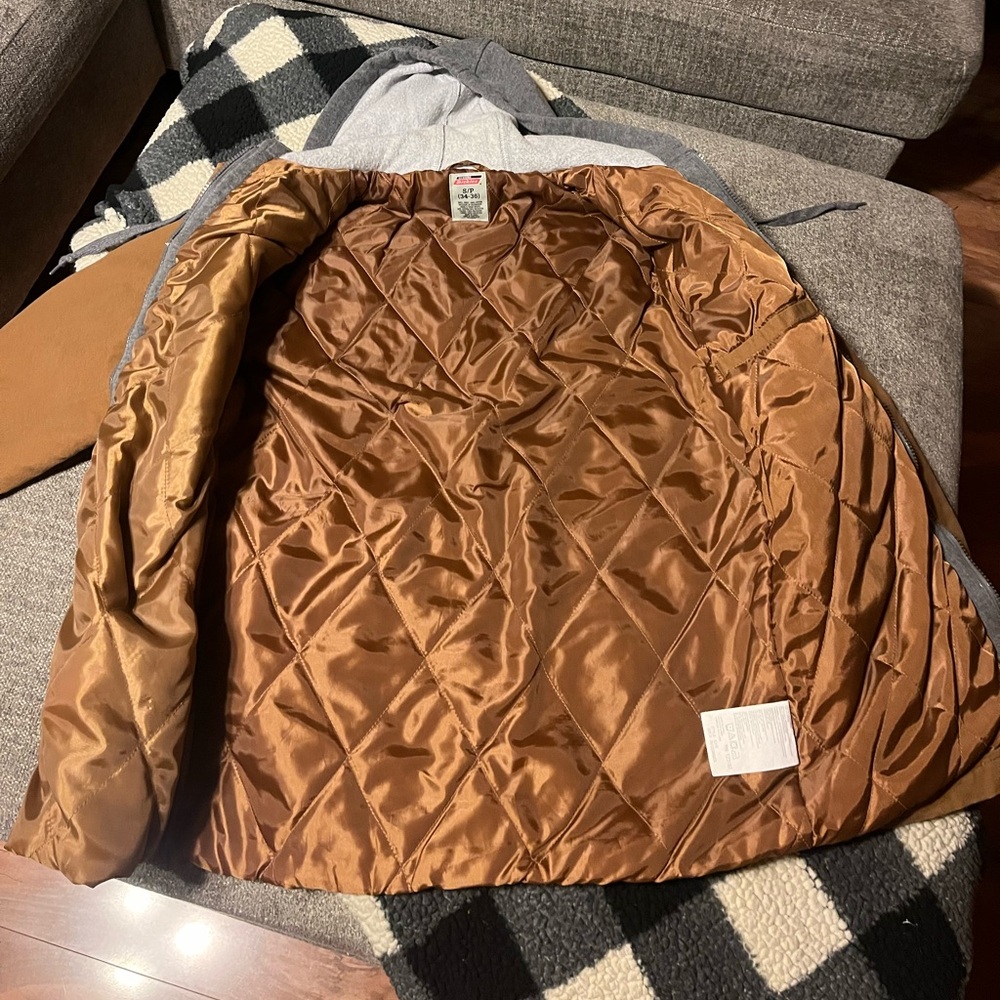 Dickies Men's Brown Shirt Jacket with Hood - Picture 3 of 4